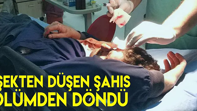 Eşekten düşen şahıs ölümden döndü