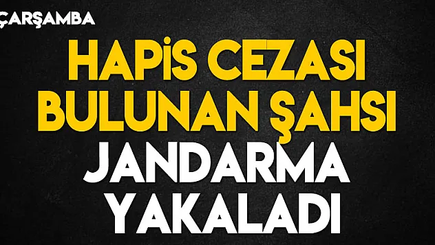 Hapis cezası bulunan şahsı jandarma yakaladı