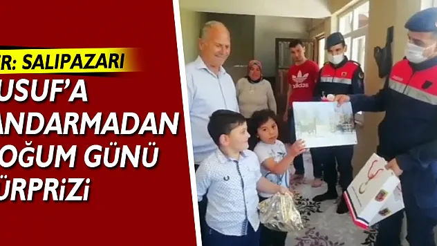 Yusuf'a jandarmadan doğum günü sürprizi