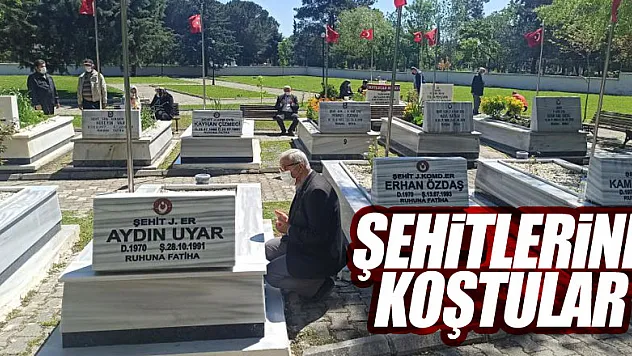 Şehitlerine koştular