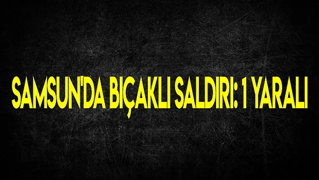 Samsun'da bıçaklı saldırı: 1 yaralı