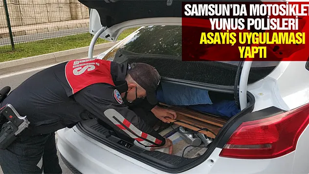 Samsun'da motosikletli Yunus polisleri asayiş uygulaması yaptı
