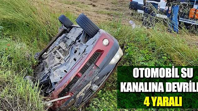 Samsun'da otomobil su kanalına devrildi: 4 yaralı