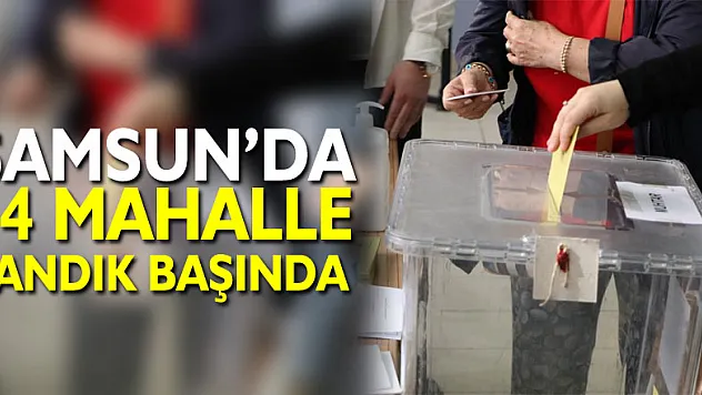 Samsun'da 14 mahalle sandık başında