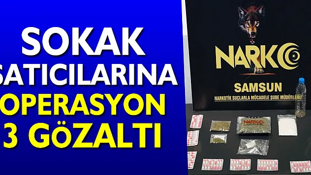 Sokak satıcılarına uyuşturucu operasyonu: 3 gözaltı