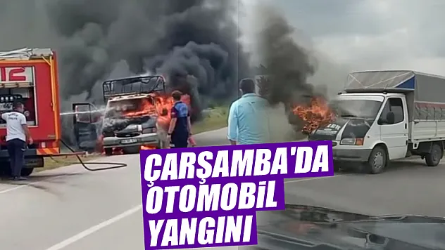 Çarşamba'da Otomobil Yangını