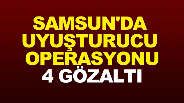 Samsun'da uyuşturucu operasyonu: 4 gözaltı
