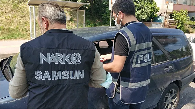 Samsun'da Narkotik Şube Müdürlüğü koordinesinde uyuşturucu uygulaması