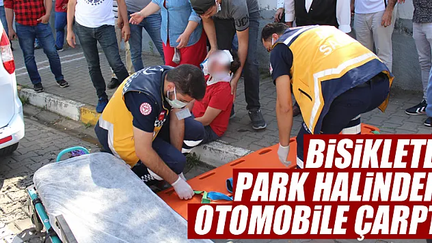 Bisikletli, Park Halindeki Otomobile Çarptı