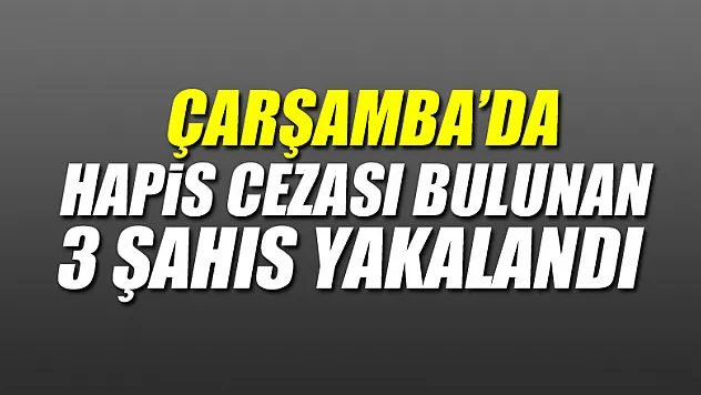 Hapis cezası bulunan 3 şahıs yakalandı