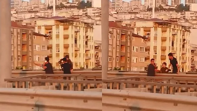 Viyadüğe çıkan down sendromlu çocuk yürekleri ağza getirdi