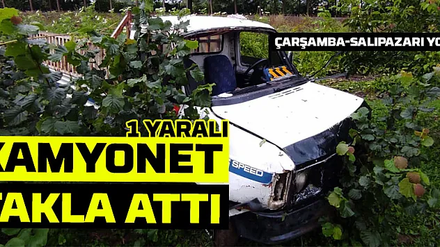 Kamyonet takla attı: 1 yaralı 