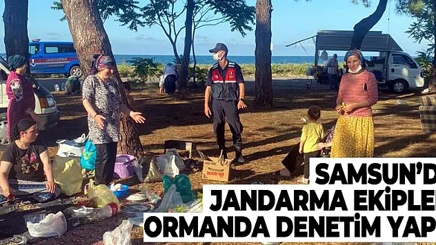 Samsun'da jandarma ekipleri ormanda denetim yaptı