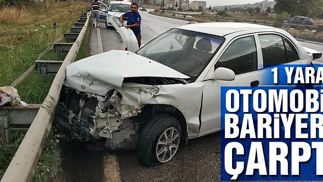 Samsun'da otomobil bariyere çarptı: 1 yaralı