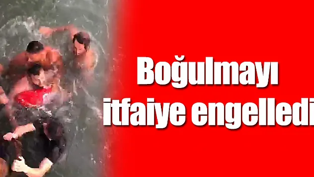 Boğulmayı itfaiye engelledi