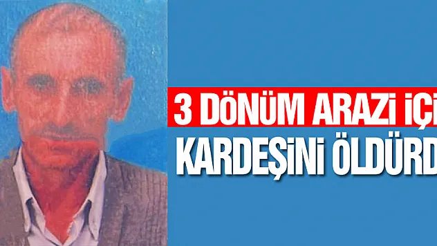 3 dönüm arazi için kardeşini öldürdü