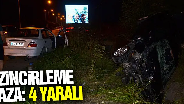 Samsun'da zincirleme kaza: 4 yaralı