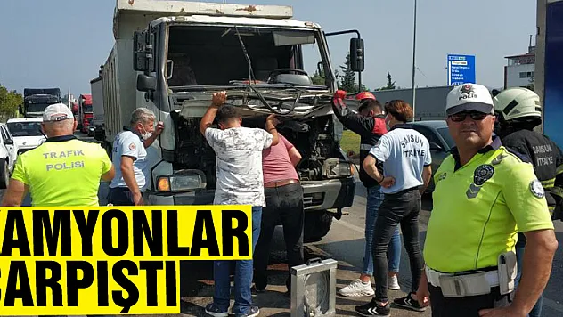 Samsun'da kamyonlar çarpıştı