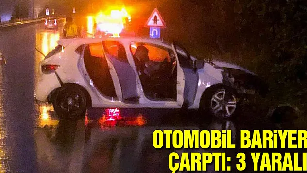 Samsun'da otomobil bariyere çarptı: 3 yaralı