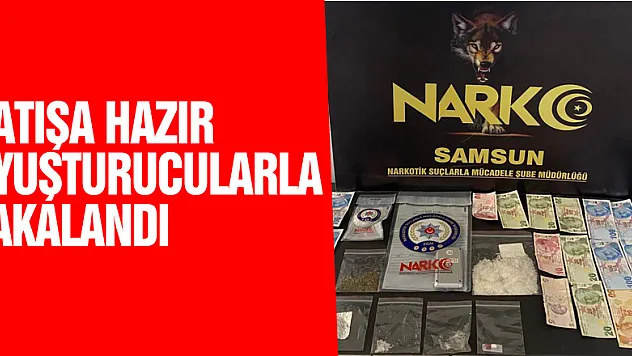 Satışa hazır uyuşturucularla yakalandı