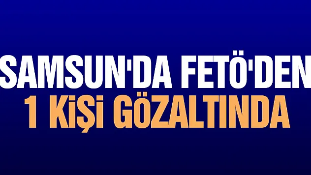 Samsun'da FETÖ'den 1 kişi gözaltında