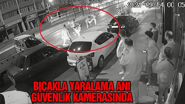 Samsun'da bıçakla yaralama anı güvenlik kamerasında
