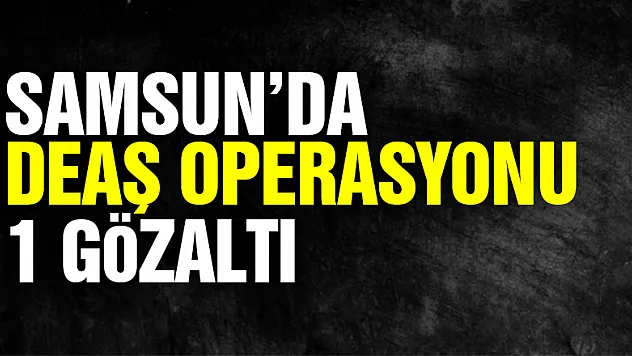 Samsun'da DEAŞ operasyonu: 1 gözaltı