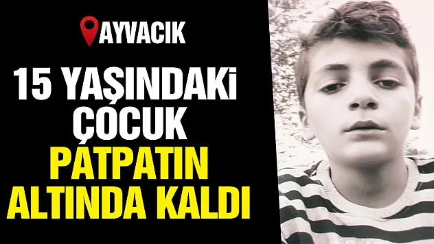 Devrilen patpattaki lise öğrencisi hayatını kaybetti