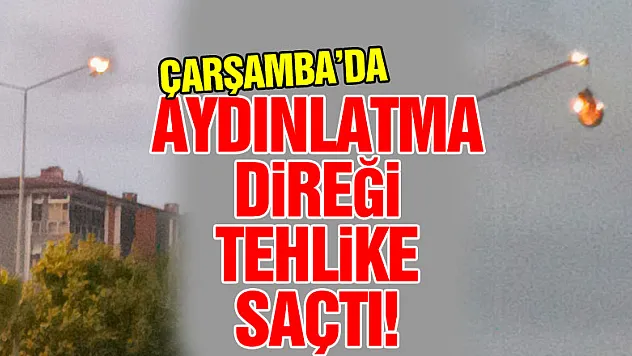 Aydınlatma direği tehlike saçtı!