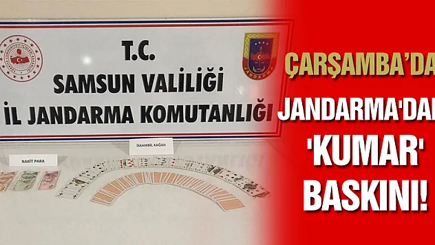 Jandarma'dan 'kumar' baskını!