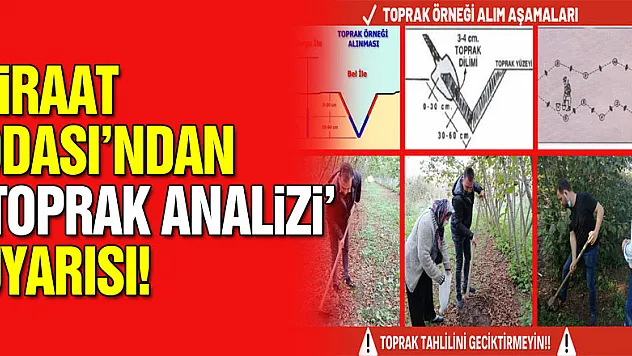 Ziraat Odası'ndan 'Toprak Analizi' Uyarısı!