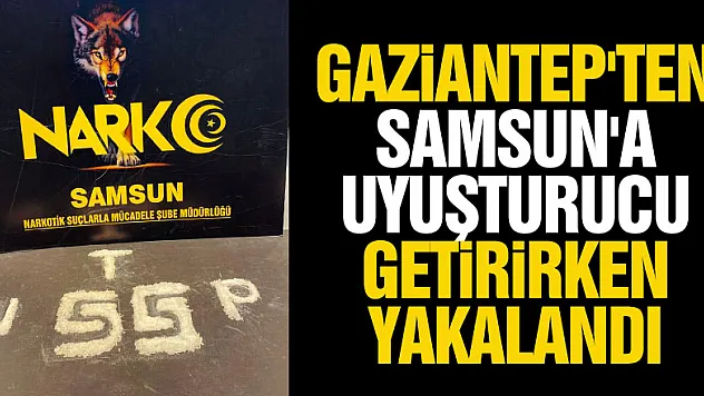 Gaziantep'ten Samsun'a uyuşturucu getirirken yakalandı