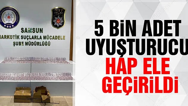 Samsun'da 5 bin 740 adet uyuşturucu hap ele geçirildi
