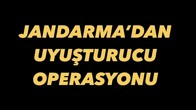 Jandarma'dan uyuşturucu operasyonu