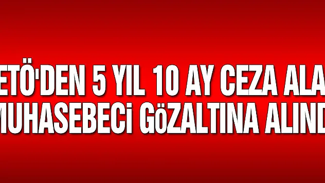 FETÖ'den 5 yıl 10 ay ceza alan muhasebeci gözaltına alındı