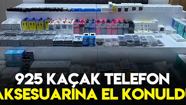 Samsun'da 925 kaçak telefon aksesuarına el konuldu