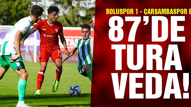 87'de tura veda!Boluspor 1 - Çarşambaspor 0  