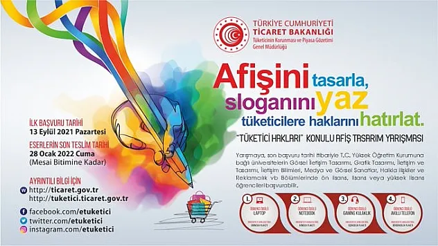 'Tüketici Hakları' konulu afiş tasarım yarışmasına davet