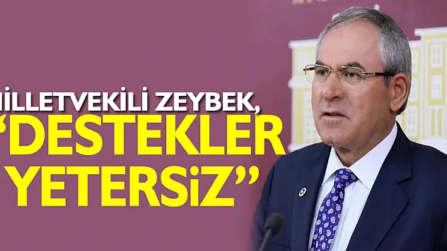 Milletvekili Zeybek, 'Destekler Yetersiz'