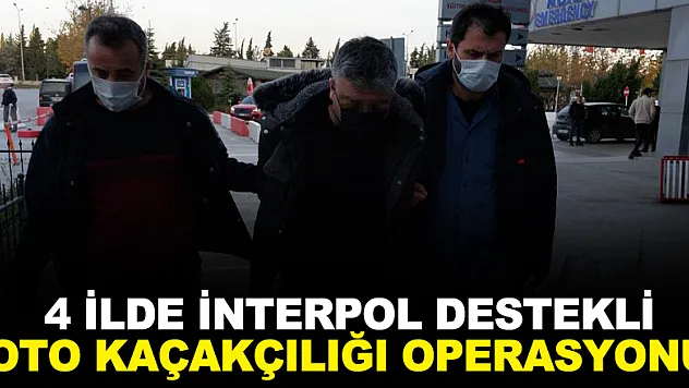 4 ilde İnterpol destekli oto kaçakçılığı operasyonu: 10 gözaltı