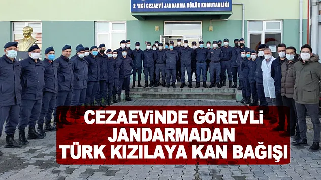 Samsun'da cezaevinde görevli jandarmadan Türk Kızılaya kan bağışı