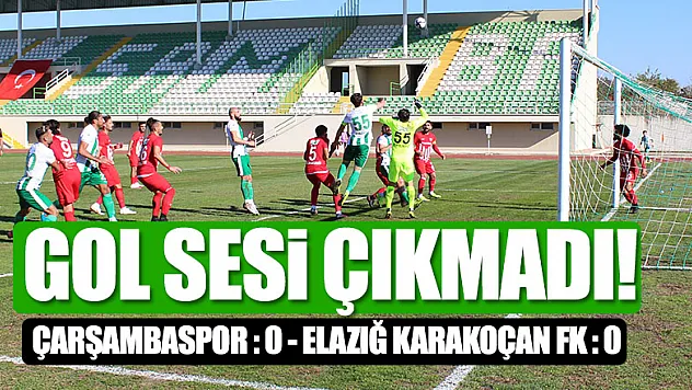 Çarşambaspor, 1 puanla yetindi!