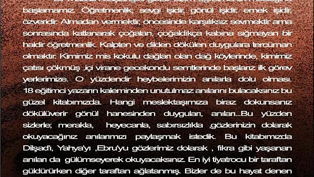 Öğretmenlerin anıları kitaplaştı