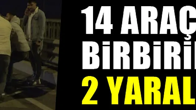 Samsun'da 14 araç birbirine girdi: 2 yaralı