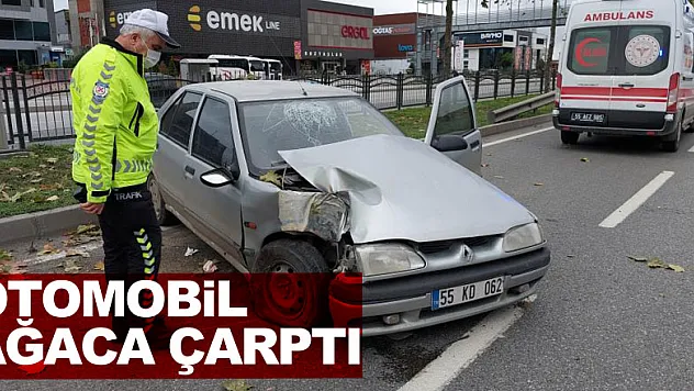 Samsun'da otomobil ağaca çarptı: 2 yaralı