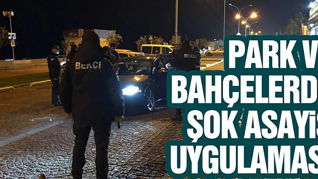 Park ve bahçelerde şok asayiş uygulaması