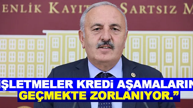 İYİ Parti'li Bedri Yaşar 'İşletmeler kredi aşamalarını geçmekte zorlanıyor.'
