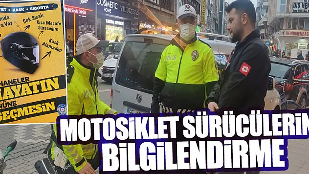 Motosiklet sürücülerine bilgilendirme