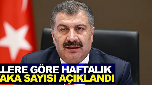 İllere göre haftalık vaka sayısı açıklandı