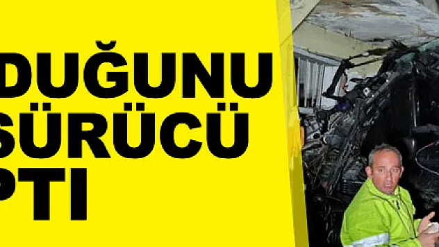 Pozitif olduğunu öğrenen tır sürücüsü kaza yaptı